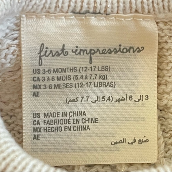 First Impressions Baby Cable Knit Sweater - Picture 5 of 5